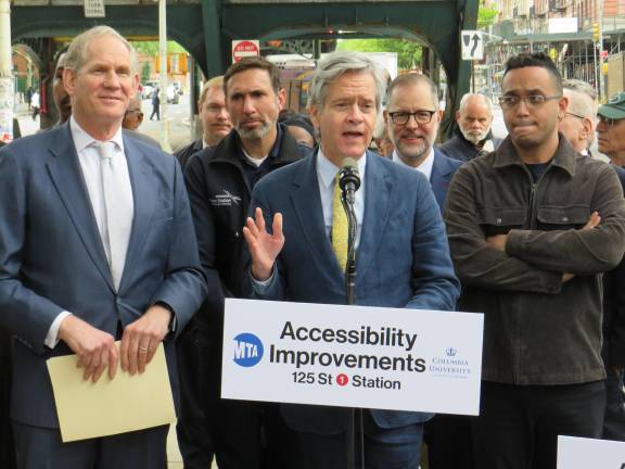 Manhattan Borough President Brad Hoylman-Sigal spoke to the gathering on May 8, predicting passenger traffic will grow at the revitalized 125th St Station.