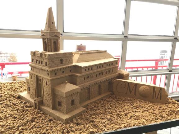 Sand rendering of the new Children&#x2019;s Museum by sculptor Matt Long. Photo: Carey Davis
