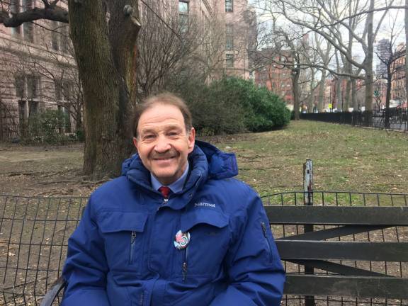 Cary Goodman launched his campaign for City Council in Theodore Roosevelt Park on Jan. 27. Photo: Madeleine Thompson