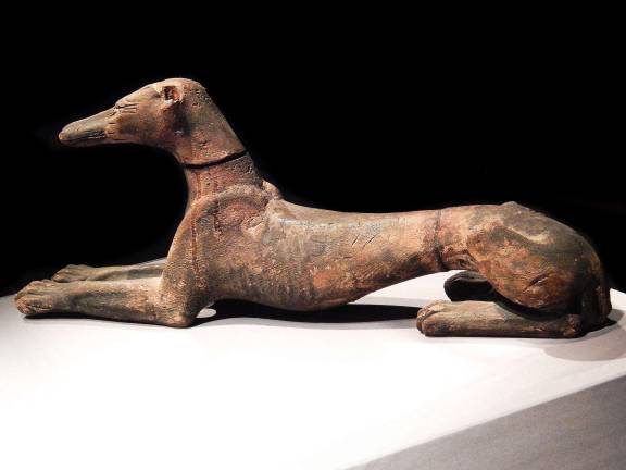 A wooden figure of a jackal from ca. 1070 &#x2013; 664 B.C., Egypt, reminds us of how familiar a distant culture can be. Photo: Adel Gorgy