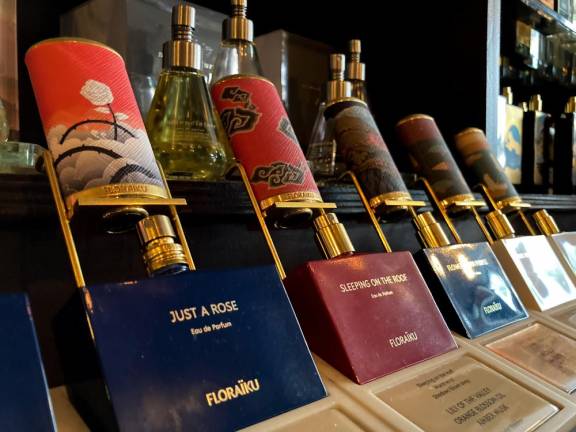 Scents on display. Photo: James Pothen