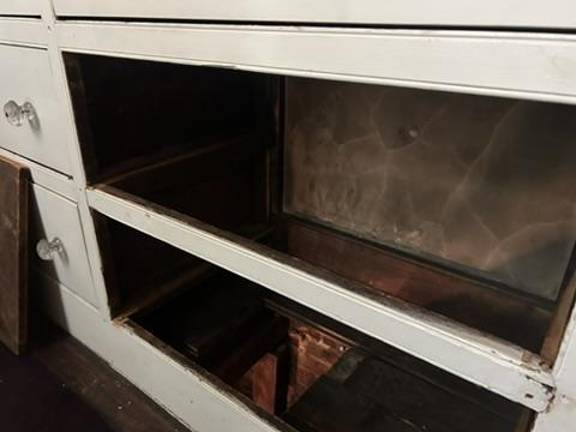 Inside the dresser where the passageway was hidden