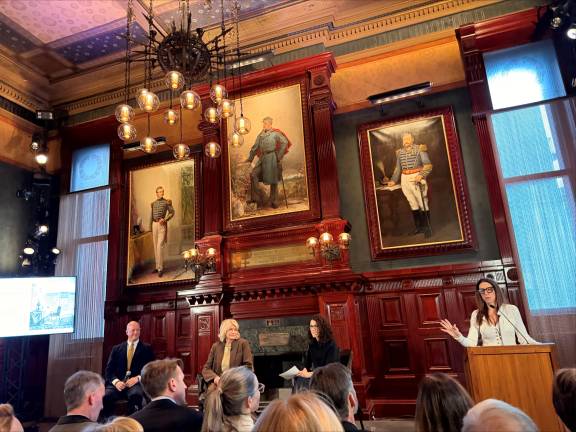 Panel discussions are a big part of the Winter Fair. This one, sponsored by Bank of America and presented in collaboration with John Jay Homestead, had speakers including (from left to right) Ben Prosky, Martha Stewart, Ellen McGauley, and Helen Allen.