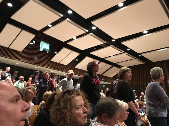Hundreds packed into Louis D. Brandeis High School's auditorium for an April 13 town hall with U.S. Rep. Jerrold Nadler. Photo: Razi Syed&#xa0;