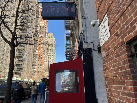 Effy’s Cafe on York Avenue near where the anti-Muslim “pig roast” was held.