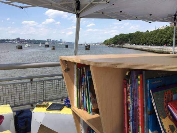 The Uni Project's pop-up library. Photo: Elissa Sanci&#xa0;
