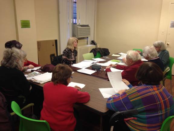 The Hamilton Poets during their regular Tuesday afternoon meeting. Photo by Kyle Pope