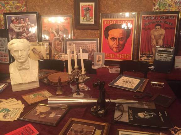 Houdini's personal belongings were spread out across the table. Photo: Carson Kessler