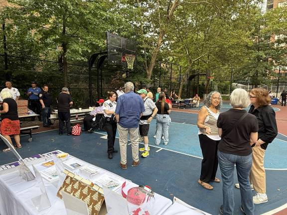 Local residents used the occasion to mingle and chat.