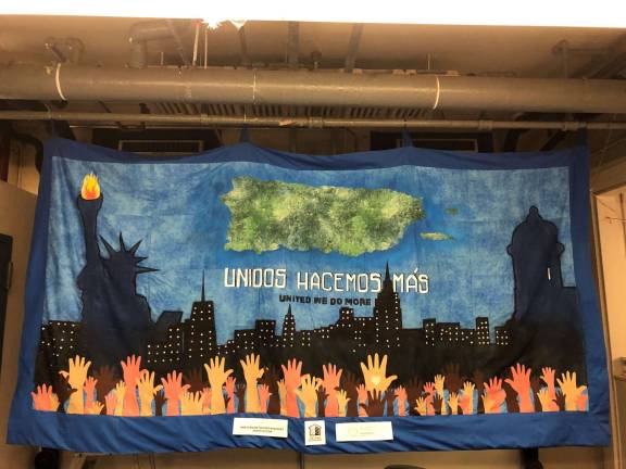When completed, the quilt will be sent to Puerto Rico to honor the mayor of San Juan, Carmen Yul&#xed;n Cruz. Photo: Ashad Hajela
