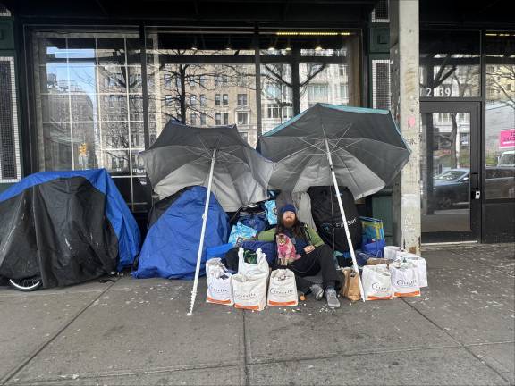 Freckles said he simply clears his stuff off the sidewalk when he knows the city is conducting a sweep, and then moves right back in by the next day.