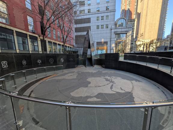 African Burial Ground National Monument looking east from Elk Street.