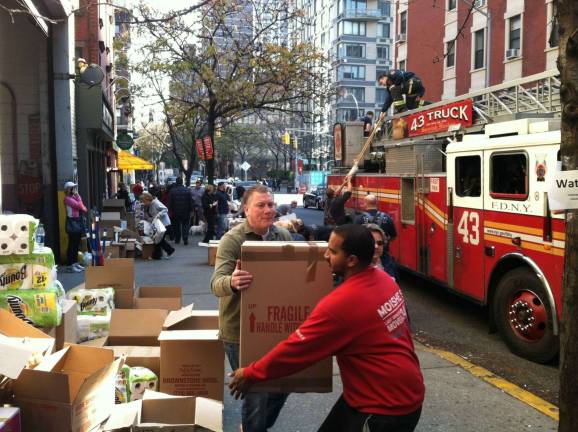 Collecting supplies for victims of Superstorm Sandy. Photo courtesy of David Guilford.