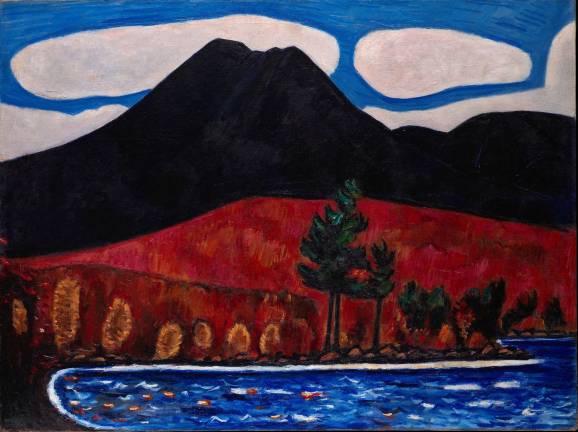 Marsden Hartley (American, 1877-1943). Mt. Katahdin (Maine), Autumn #2, 1939&#x2013;40. Oil on canvas, 30 1/4 x 40 1/4 in. (76.8 x 102.2 cm). The Metropolitan Museum of Art, Edith and Milton Lowenthal Collection, Bequest of Edith Abrahamson Lowenthal, 1991