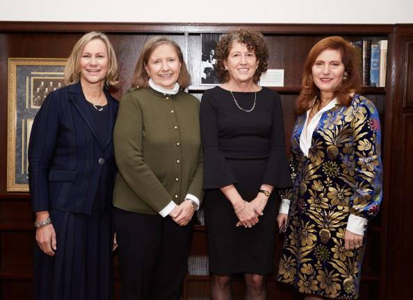 Laurie M. Tisch, President of the Laurie M. Tisch Illumination Fund; Patricia A. Caldwell, Board President of SPOP; Nancy Harvey, CEO of SPOP, Jennifer J. Raab, President of Hunter College. Photo courtesy of Hunter College