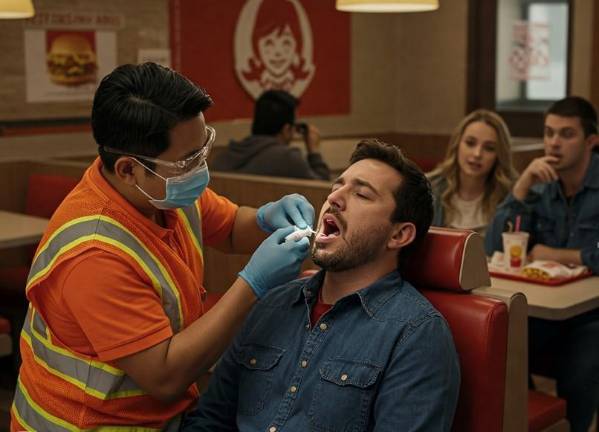 A customer has a micro chip installed at a fast food restaurant chain.