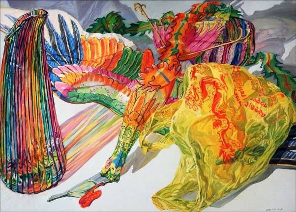 Janet Fish's &quot;Phoenix Kite,&quot; part of &quot;The Depth of the Surface&quot; at the National Academy Museum. Photo: Adel Gorgy