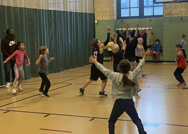 Arts and Athletics basketball game at PS 9. Photo: Stephan Russo