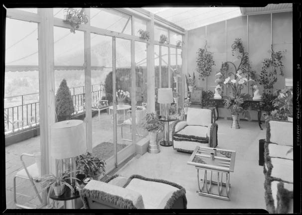 A Room with a view: Elizabeth Arden's penthouse at 834 Fifth Avenue, looking north May 23, 1933. Photo: Samuel Gottscho. Museum of the City of New York. Gift of Gottscho-Schleisner