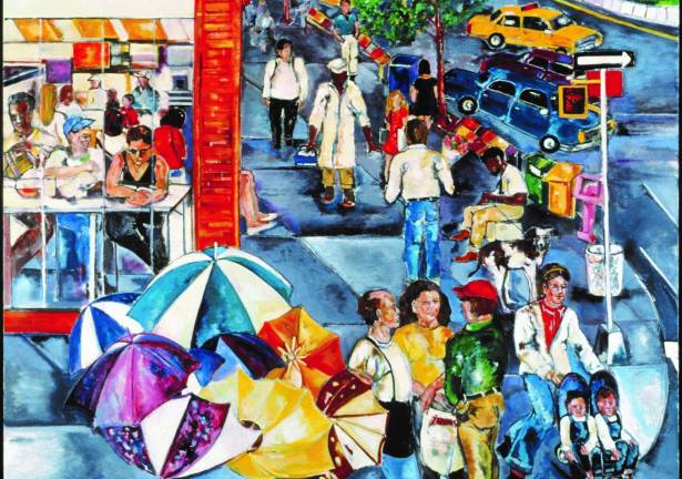 &#8220;Thursday Afternoon on West 80th Street,&#8221; 2001. Photo courtesy of Nick Lyons