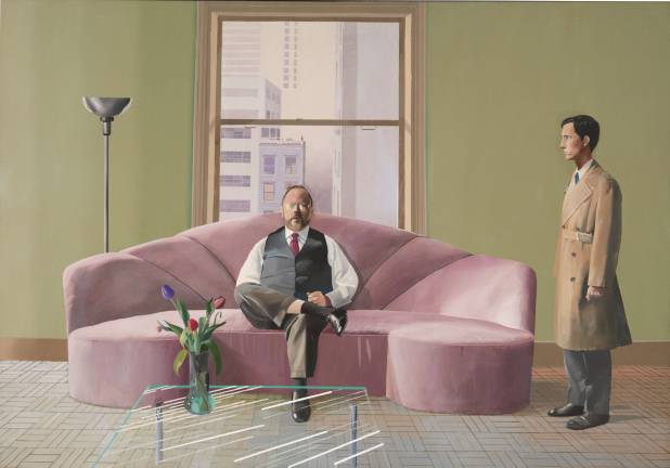 David Hockney, &quot;Henry Geldzahler and Christopher Scott.&quot; 1969, acrylic. 84 X 120&quot;. &Copy; DAVID HOCKNEY