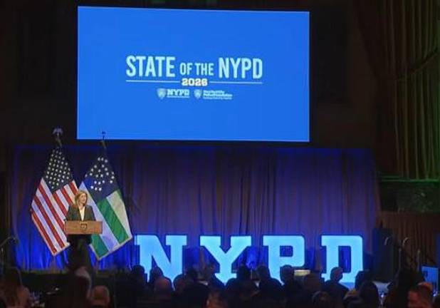 NYPD Commissioner Jessica Tisch announced several new reforms and revealed that major crimes dropped by double digits in 2025. She also named Cardinal Dolan and Rev. A.R. Berman to be co-chief chaplains of the department and said the Police Academy in Queens will be renamed for Det. Steven McDonald.