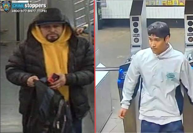 Left: wanted for sexual assault and robbery, April 9; Right: wanted for attempted rape, April 7.
