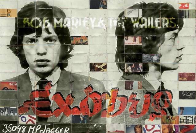 Doug + Mike Starn, “Mick Jagger mugshot,” 2016-2017, Wetterling Gallery, Sweden