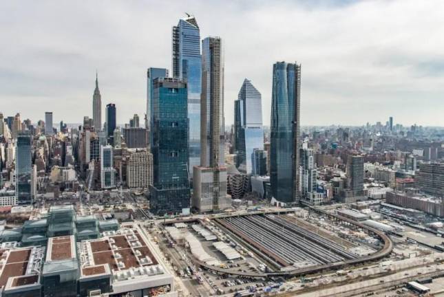 Related is teaming up with Wynn Casinos with a $12 plan for a hotel and casino project over Hudson Yards on the far west side. Photo: Related/Oxford