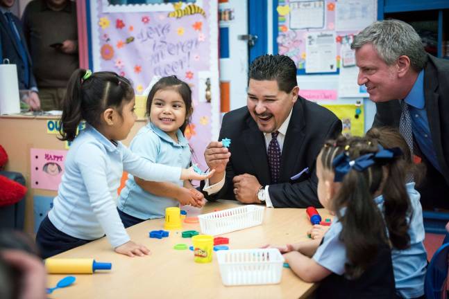 Schools Chancellor Richard A. Carranza has promised to address segregation in New York City public schools with a “sense of urgency.” Photo: Ed Reed/Mayoral Photography Office