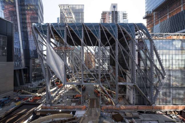 The Shed under construction last month. Photo: Timothy Schenck