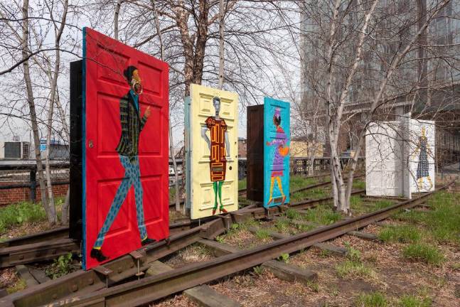 Lubaina Himid, Five Conversations, 2019. Part of En Plein Air. A High Line Commission. On view April 2019 – March 2020.