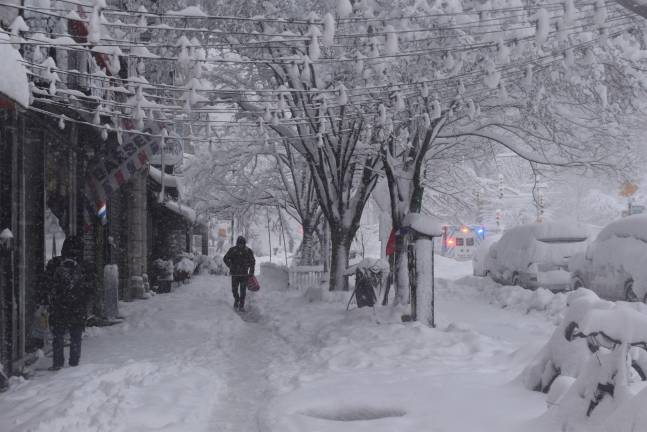Few people ventured out on the UWS as the blizzard hit on Feb. 22.