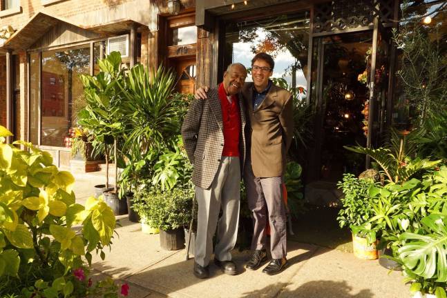 Fred Jones, then 88, and John Leland in Brooklyn in October 2015. Photo: Nicole Bengiveno