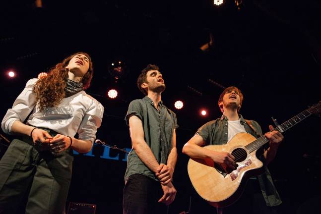 Sweet harmony. Julia, David and Daniel Bailen, who write their own songs, leave soon for a three-month tour of the U.S.. Photo: Courtesy of Toby Tenenbaum