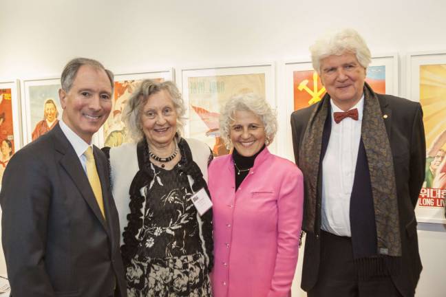 From left, Straus News Chief Revenue Officer Vincent Gardino, WESTY Award winner Laura Maioglio of Barbetta restaurant, Straus News President Jeanne Straus, and Maioglio&#x2019;s husband G&#xfc;nter Blobel. Photo by Mary Newman