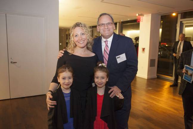 Danny Koch, of lingerie store Town Shop, with his wife and children at the WESTY Awards. Photo by Mary Newman