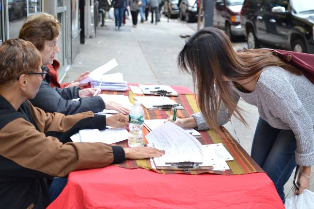 The Turtle Bay community collected petitions in late 2015 to prevent a Food Emporium, one of few affordable grocery options in the area, from being turned into a CVS.&#xa0;Photo: Madeleine Thompson