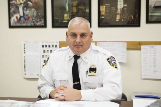 Captain Michael Falcon of the 20th precinct has spent the past year focused on connecting with the Upper West Side community. Photo by Mary Newman