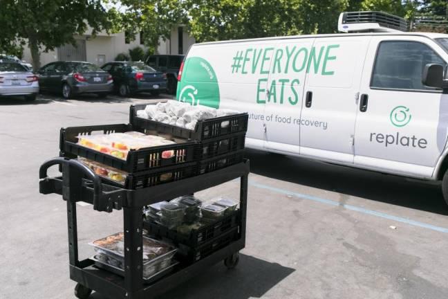 Replate’s delivery service picks up surplus food from businesses, restaurants and other food vendors. Photo courtesy of Replate