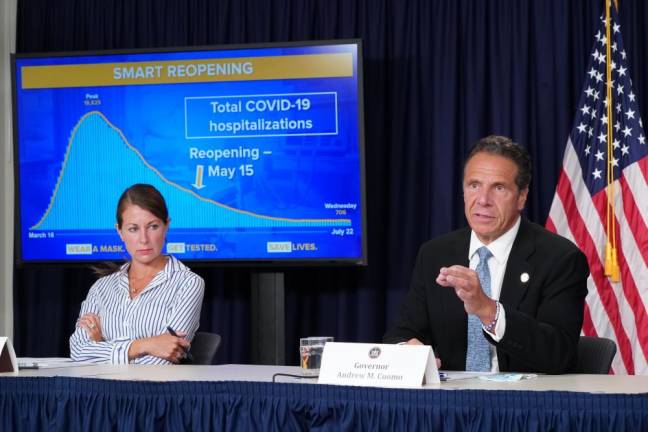 Gov. Andrew Cuomo’s daily briefings provided information throughout the worst of the pandemic. Photo: Don Pollard / Office of Governor Andrew M. Cuomo