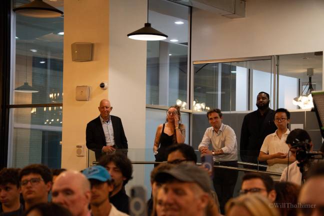 Goldman’s staff visably emotional during his concession speech.