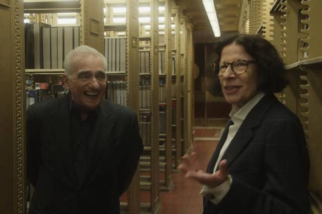Martin Scorsese and Fran Lebowitz in the New York Public Library. Photo courtesy of Netflix
