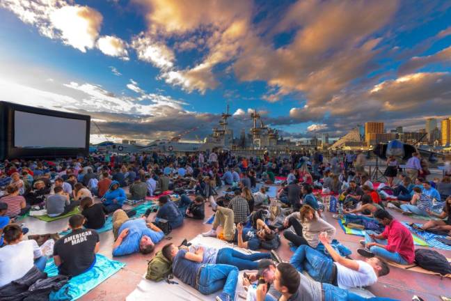 The Intrepid are part of free summer films in the parks. Photo courtesy Intrepid Air and Space Museum