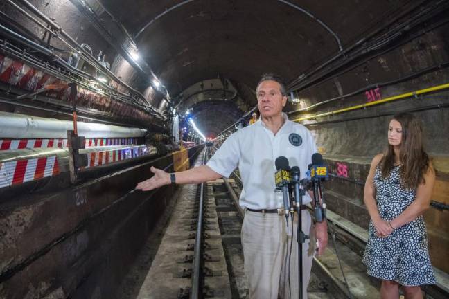 Governor Cuomo tours L Train tunnel and shows improvements made ahead of schedule and on budget on September 29, 2019.