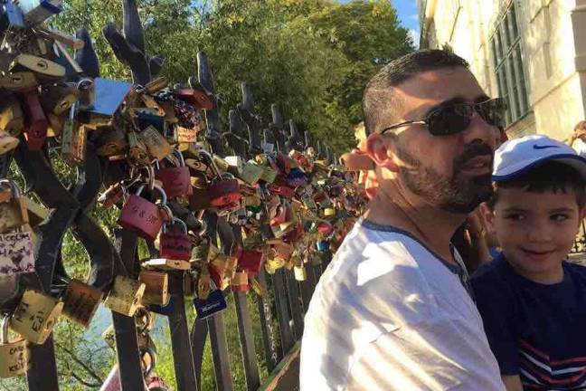John Drakopoulos and his son, from the GoFundMe site. Photo courtesy of Mansion Restaurant