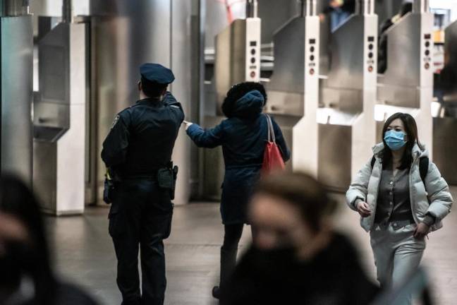 The Fulton Street subway station on Friday, February 18, 2022. Photo: Michael Appleton/Mayoral Photography Office