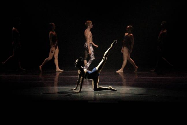 Complexions Contemporary Ballet company dancer in Dwight Rhoden's new ballet honoring David Bowie, &#x201c;Star Dust.&#x201d; Photo: Breeann Birr