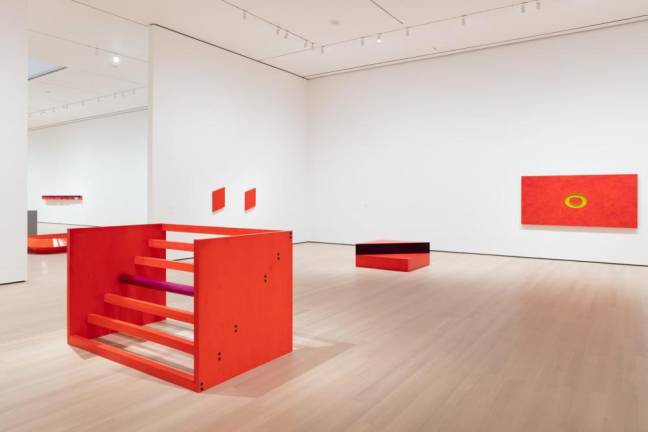 Installation view of Judd, The Museum of Modern Art, New York, March 1–July 11, 2020.