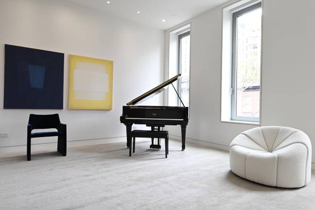 Piano is bathed in sunlight at Le Maison School of Music